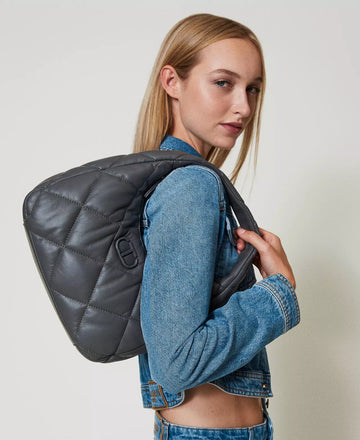 Borsa hobo media quilted imbottita